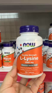 Viên uống Now L-Lysine 1000mg & 500mg – Hỗ trợ miễn dịch phục hồi cơ bắp & nuôi dưỡng làn da khỏe đẹp giảm viêm giảm mụn