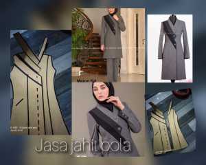 Pola instan atasan baju kerja muslimah