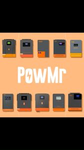 PowMr Mppt 6.2kw On-grid/Off-grid Hybrid Inverter Max PV Input 500vdc Built-in 120A Solar Charger Controller Support Lithium Battery 48V Pure Sine Wave Solar Inverter