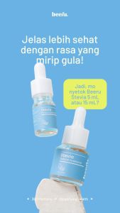 Beeru Stevia Natural Sweetener | Pemanis Alami 5 ml dan 15 ml | Gula Cair Tetes Diabetes