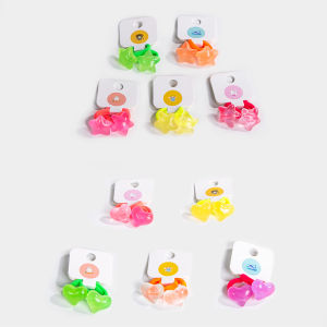 Glow-in-the-dark Mosquito Repellent Hair Ties Childrens Hair Accessories Cute Star Candy Colored Hair Bands Towel Rings Non-damaging Elastic Bands