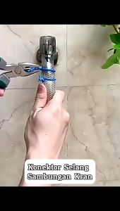 KAMJE Konektor Selang Sambungan Keran Air Flexible Alat Penyambung Pipa Wastafel Kamar Mandi