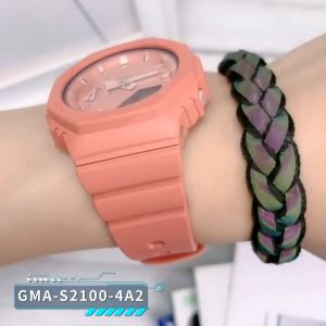 (Ready Stock) Original G Shock Women Sport Watch Dual Time Display Shockproof and Waterproof World Time LED Light Girl Sports Wrist Watches with 2 Year Warranty GMA-S2100-4A2