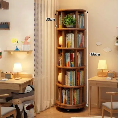 ZHUOHE | Rotating Floor Bookshelf 360 Degree Moveable