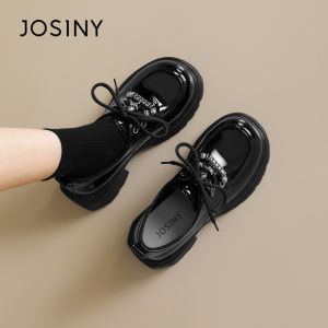 Josiny | Thick-soled Leather Loafer Shoes