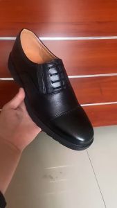 GRAEAE Sepatu Kulit Bisnis Pria Formal Kulit Hitam Slippers Sepatu Kulit Sekolah Sepatu Kulit