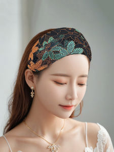 ริบบิ้นผมขอบกว้างปักลูกไม้สำหรับผู้หญิง ริบบิ้นป้องกันการลื่น ริบบิ้นปิดผมสีขาว ริบบิ้นสำหรับล้างหน้า ริบบิ้นตกแต่งผม ริบบิ้นปักลูกไม้