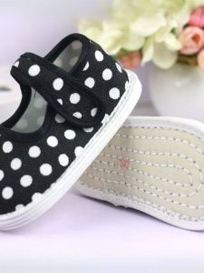 รองเท้าเดินสำหรับเด็ก 1-2 ขวบ รองเท้าเด็กผ้าฝ้ายแบบหุ้มข้อ ทรงหัวมน หัวรองเท้ามนุษย์ ด้านล่างเป็นยาง รองเท้าเด็กผู้ชายและผู้หญิง