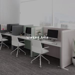 Space Station ฉากกั้นห้อง ฉากกั้นโต๊ะทำงาน Double Set(2 แผ่น + ขาตั้ง 2 ชุด) ขนาด W140xH120cm 2PS-70