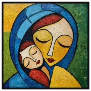 Tranh mẹ và con trừu tượng hiện đại.Tranh treo tườngdán tường nội thất.CGI-1356