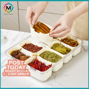 【VIDKHSY Store】Meal Container Stackable Fridge Keeper SnackServing Stackable Thermal Compartment Food Organizer Meal Prep Containers