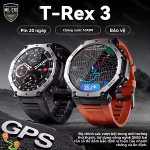Đồng Hồ Thông Minh GPS Quân Sự T-Rex 3 Ultra Chống Nước 10ATM Với La Bàn GNSS Máy Đo Độ Cao Màn Hình AMOLED 143 Inch Dành Cho Nam Và Nữ
