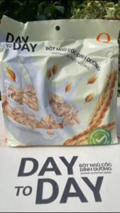 Bột ngũ cốc dinh dưỡng day to day trần quang NUAN thùng 6kg (20 gói x 30g) x 10 bịch