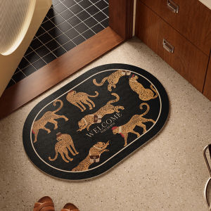 Serengeti Retro Bathroom Mat Anti-Slip Water Absorbent Soft Pad Luxury Sensation Bathroom Entrance Quick Dry Foot Pad