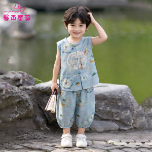 XINYUTONGGE | Summer Lightweight Boys Chinese Style Vest Set