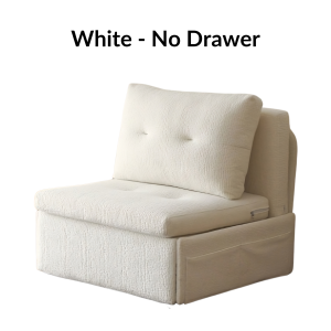 Cozylant Ciabatta Adjustable Sofa/Sofa Bed for Living Room / White Beige Blue Grey / Multifunctional Sofa for Study Room / Sofa Bed with Storage