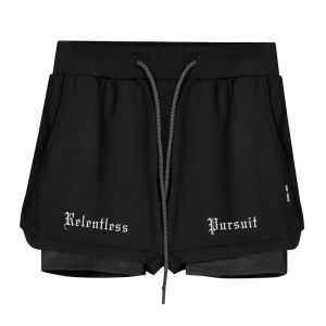 กางเกงขาสั้นกีฬาสำหรับผู้ชาย ASRV ระบายอากาศได้ดี ปีนเขา สองชั้น กางเกงวิ่งออกกำลังกายกลางแจ้ง ผ้าฝ้ายผสม กางเกงขายาวสำหรับฝึกซ้อม