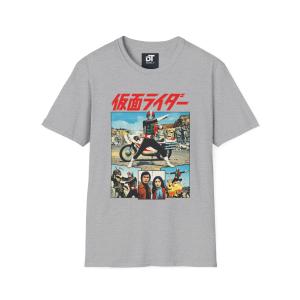 Bandai | Vintage Kamen Rider Anime Print T-Shirt Men Women Retro Style Y2k Streetwear Short Sleeve Crew Neck Loose Fit Comfortable Tops