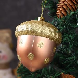 Noel Quả Thông Nhựa 8x10cm Trang Trí Treo Cây Thông Giáng Sinh QT222