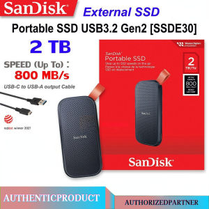 SANDISK external SSD 1TB/2TB/4TB (800MB/s) (E30) USB3.2 Gen2 external harddisk hdd NVMe Hard Disk Portable SSD Genuine