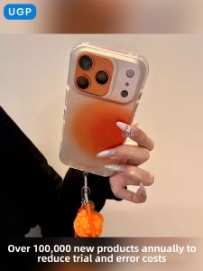 UGP | Orange Gradient Fade Luxury iPhone Case with Lanyard