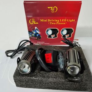 รถจักรยานยนต์ MINI LED กันน้ำประเภทไม่รองรับ 20W ระบบ 2 ไฟมอเตอร์ คู่ขับสีเหลือ ขนาด 22x22x3.5cm