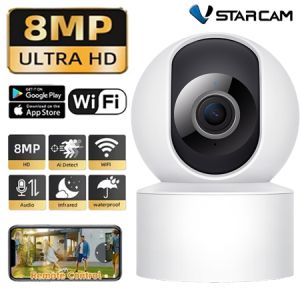 VSTARCAM CCTV Camera No Need Internet 8MP HD 1080P CCTV Camera Connect Cellphone Global Verison Two-way Audio Motion Detection Night Vision Video Surveillance Remote Monitoring Camera 360° PTZ APP Conrtol Panoramic Wifi Camera Samsung CCTV Camera