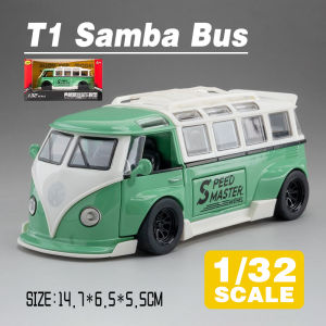 LEO 1:32 Volkswagen T1 Samba Bus Metal Diecast Alloy Toy Car Model Trucks For Kids Toys Vehicles Collection