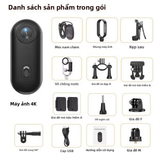 Camera Thể Thao Ngoài Trời 4K WiFi Đa Chức Năng Chống Nước Nhỏ Gọn Gắn Mũ Bảo Hiểm Xe Máy Xe Đạp Ghi Hình Video