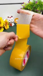 Băng keo hai mặt dạng lưới sợi thủy tinh siêu dính bảng 4cm dài 50m