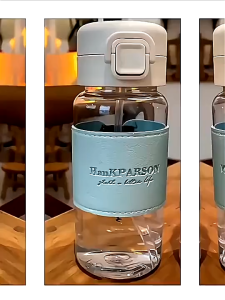 Water Bottle With Straw Portable Leakproof Drink Cup Plastic Tumbler For Kids Adult As a Gift