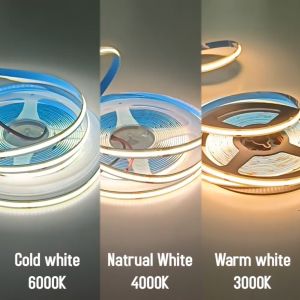 COB Strip 5M DC12V 24V COB LED Strip Light 320 480 528 LEDs High Density Super Bright Flexible COB LED Lights Warm/Natural White LED Tape for room ceiling bulb bar decoration