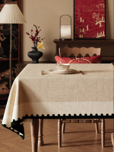 ZTION | Vintage Style Waterproof Oil-Resistant Tablecloth Cotton Linen