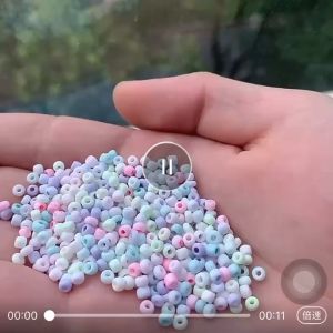 ลูกปัดอะคริลิค ทรงกลม ขนาด 3มม.15g มี 480 ชิ้น