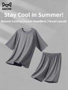 MiiOW | Cooling Summer Short Sleeve and Shorts Set Large Size