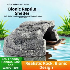 MOMIAN | Natural Stone Turtle Hideout Island Basking Platform Habitat