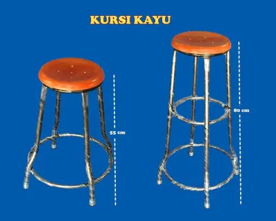 kursi bakso 50cm / kursi besi / bangku cafe / kursi kayu / kursi murah