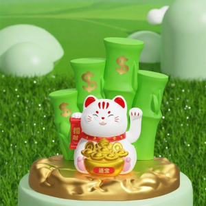 LIWAN | Cartoon Lucky Cat Blind Box Solar Toy Figurine for Desk & Car