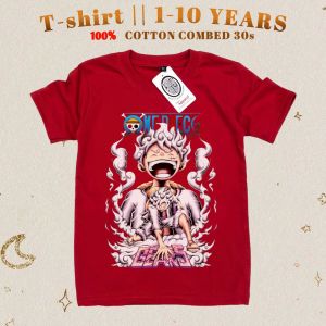 baju atasan kaos anak luffy gear 5 one piece kaos anak laki laki usia 1-10thn