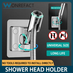 No Drill Adjustable Shower Head Holder Nozzle Handheld Holder Punch-Free 180 Degree Rotation Shower Bracket Universal