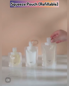 Portable Travel Lotion Dispenser Bag Refillable Pouches Shampoo Liquid Cosmetic Storage Container Transparent Flip Cap