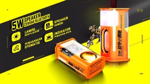 Speaker Bluetooth Mecha Mini 5w Transparan Audio LED Rhythm TWS 5.0