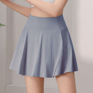 Nylon eo cao thể thao váy của phụ nữ khiêu vũ váy xếp ly chạy tập thể dục Yoga quần vợt