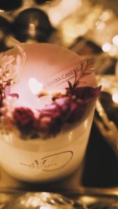 Nến thơm handmade hoa cỏ 4 mùa MAIBA mùi hương tự nhiên giúp thư giãn khử mùi trang trí decor nến thơm phòng nến tự làm