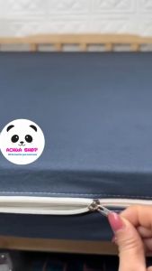 [FREESHIP]  Áo bọc nệm 2 mặt có khóa kéo Achua Shop Vỏ Bọc Nệm Khóa Kéo thun lạnh cao cấp áo bọc nệm cao su 2 mặt màu xám