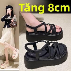 DINGMUYI | Dép Mùa Hè Nhẹ Tăng Chiều Cao Đế 8cm