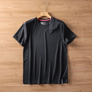 North American Order! Breathable Mesh! Quick-Drying Stretch Mens Summer round Neck Night Running Sports Training Casual Short Sleeve T-shirt