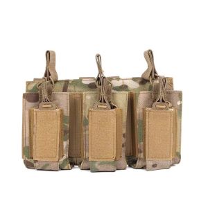 Tactical Mag Holder Triple Mag Pouch Open-Top Mag Pouches Magazine Pouches for M4 M16 AK Molle Backpack Hunting Gear