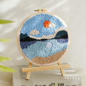 Creative Handmade DIY Crochet Yarn Embroidery Couple Gift Time Killer Cute Cartoon Pattern Ornament Home Fabric Sewing