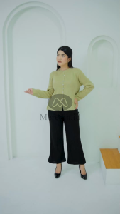 Cardigan Knitwear Wanita Atasan Rajut Lengan Panjang Premium